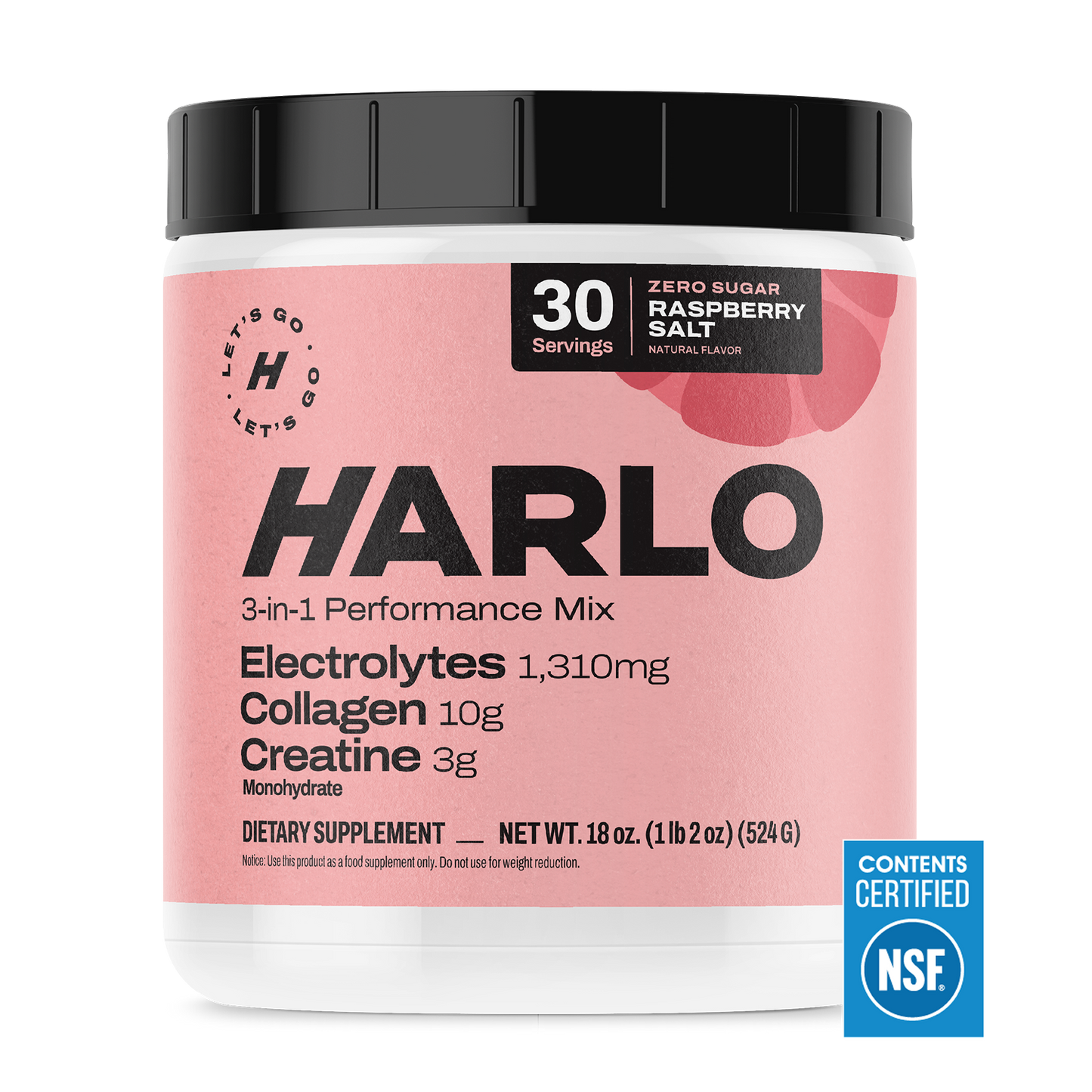 Harlo 3-in-1 Performance Hydration Drink Mix – Electrolytes, Creatine & Collagen