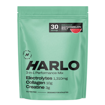 Harlo 3-in-1 Performance Hydration Drink Mix – Electrolytes, Creatine & Collagen