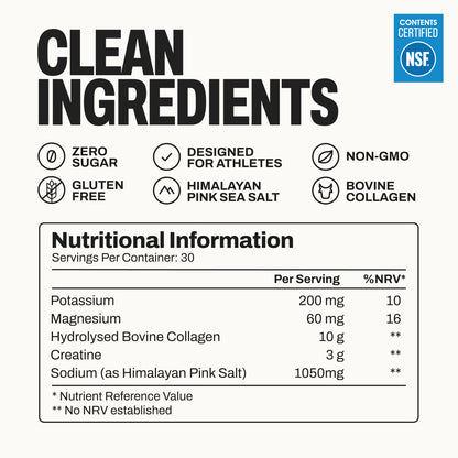 Harlo 3-in-1 Performance Hydration Drink Mix – Electrolytes, Creatine & Collagen