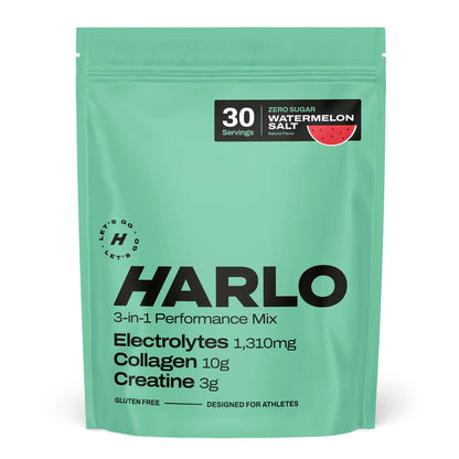 Harlo 3-in-1 Performance Hydration Drink Mix – Electrolytes, Creatine & Collagen