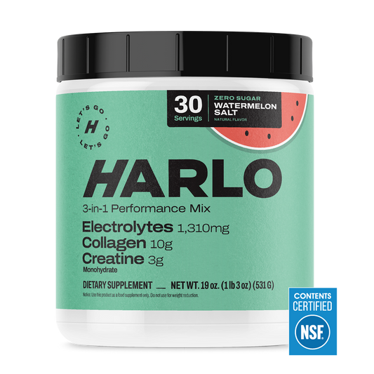 Harlo 3-in-1 Performance Hydration Drink Mix – Electrolytes, Creatine & Collagen