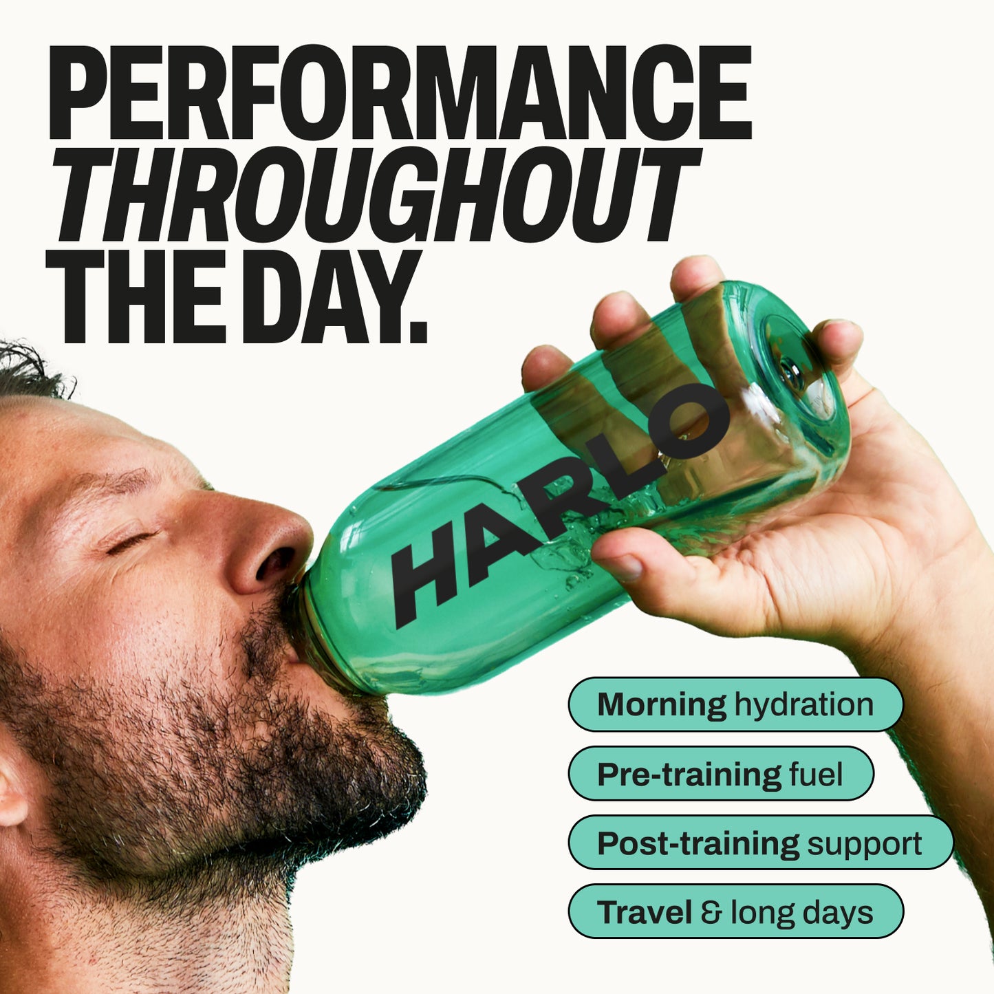 Harlo 3-in-1 Performance Hydration Drink Mix – Electrolytes, Creatine & Collagen