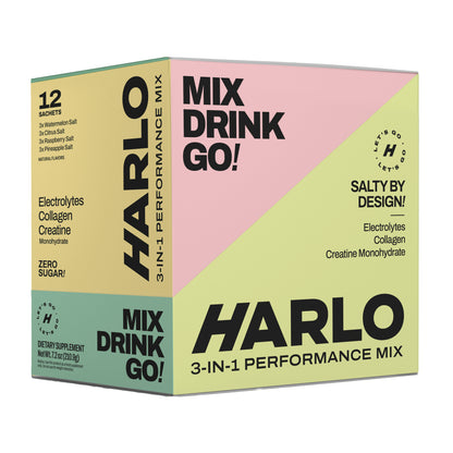 Harlo 3-in-1 Performance Drink Mix - Variety Pack