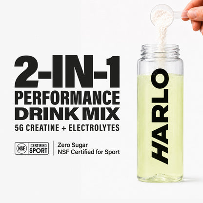 Harlo 2-in-1 Performance Mix | 5g Creatine + 1,180mg Electrolytes