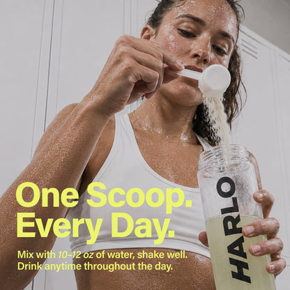 Harlo Daily Creatine + Electrolytes Powder | 5g Creatine Monohydrate | NSF Certified for Sport | Zero Sugar | Lemon | 30 Servings