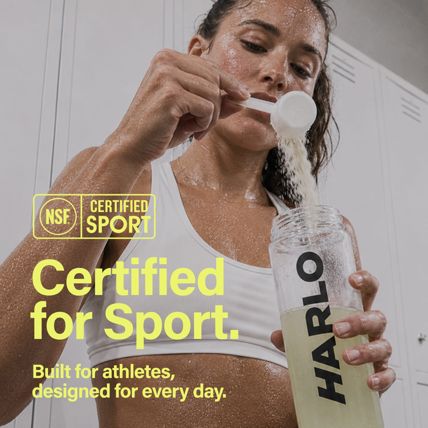 Harlo Daily Creatine + Electrolytes Powder | 5g Creatine Monohydrate | NSF Certified for Sport | Zero Sugar | Lemon | 30 Servings