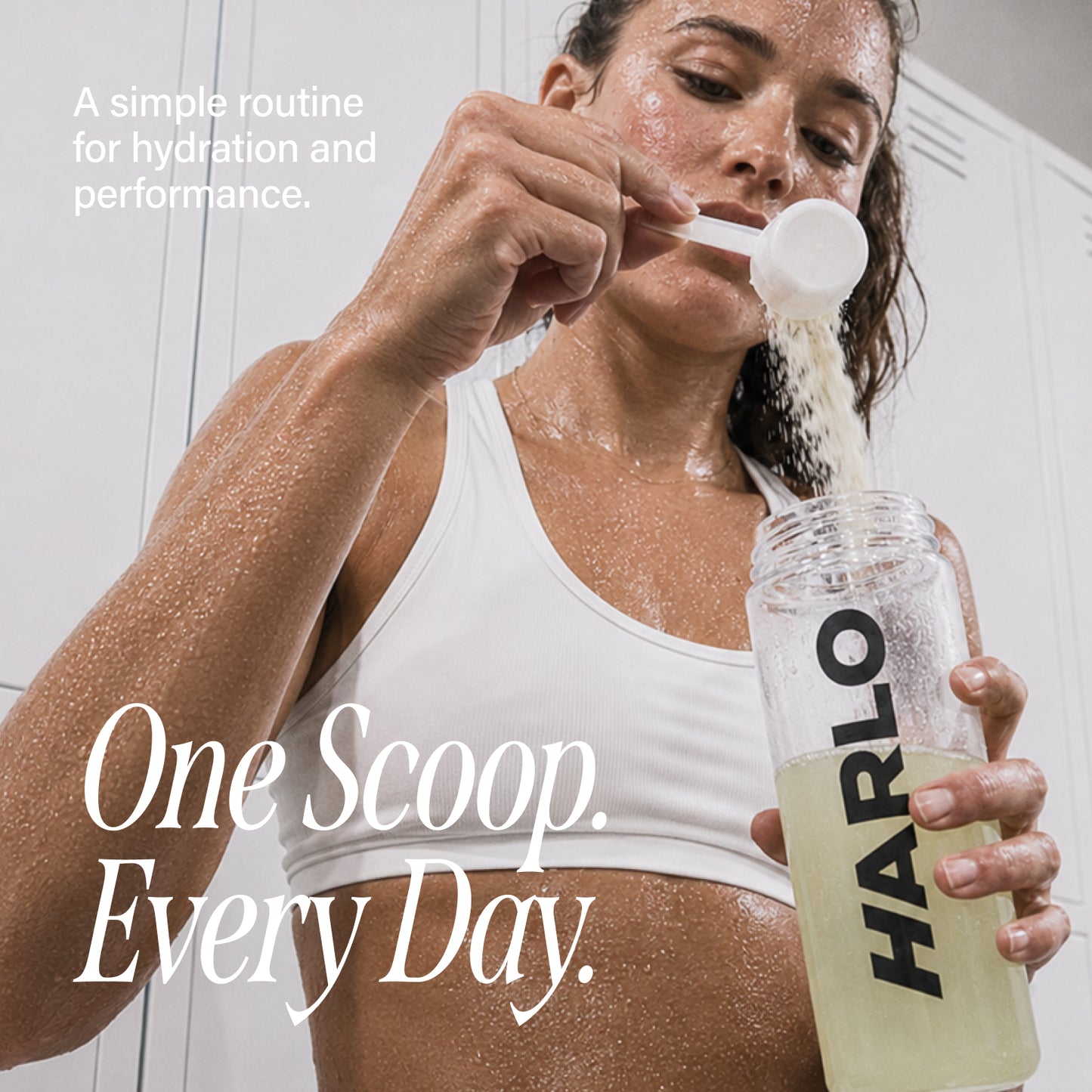 Harlo Daily Creatine + Electrolytes Powder | 5g Creatine Monohydrate | NSF Certified for Sport | Zero Sugar | Lemon | 30 Servings