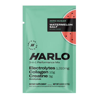 Harlo 3-in-1 Performance Drink Mix - Variety Pack of 4 Flavors