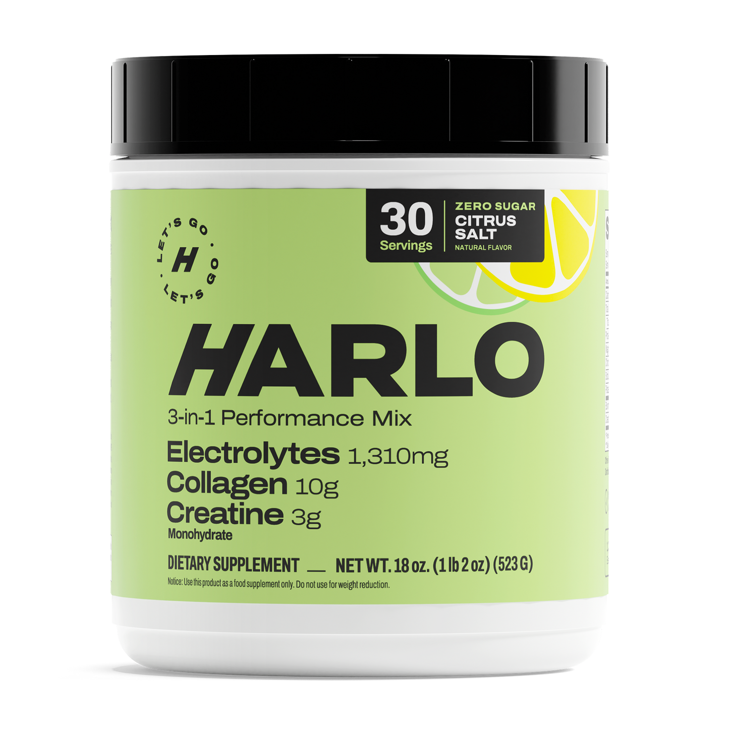 Harlo 3-in-1 Performance Drink Mix | Electrolytes, Collagen & Creatine