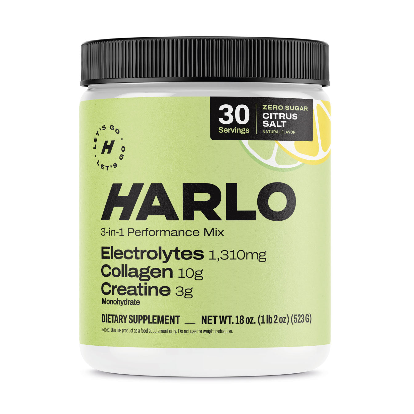 Harlo 3-in-1 Performance Drink Mix | Electrolytes, Collagen & Creatine