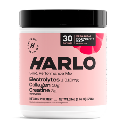 Harlo 3-in-1 Performance Drink Mix – Electrolytes, Collagen & Creatine | Hydration, Recovery & Muscle Support – 30 Servings