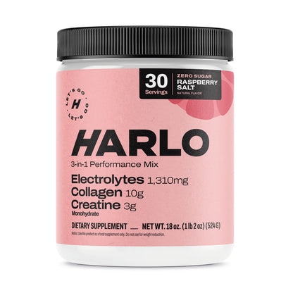 Harlo 3-in-1 Performance Drink Mix | Electrolytes, Collagen & Creatine
