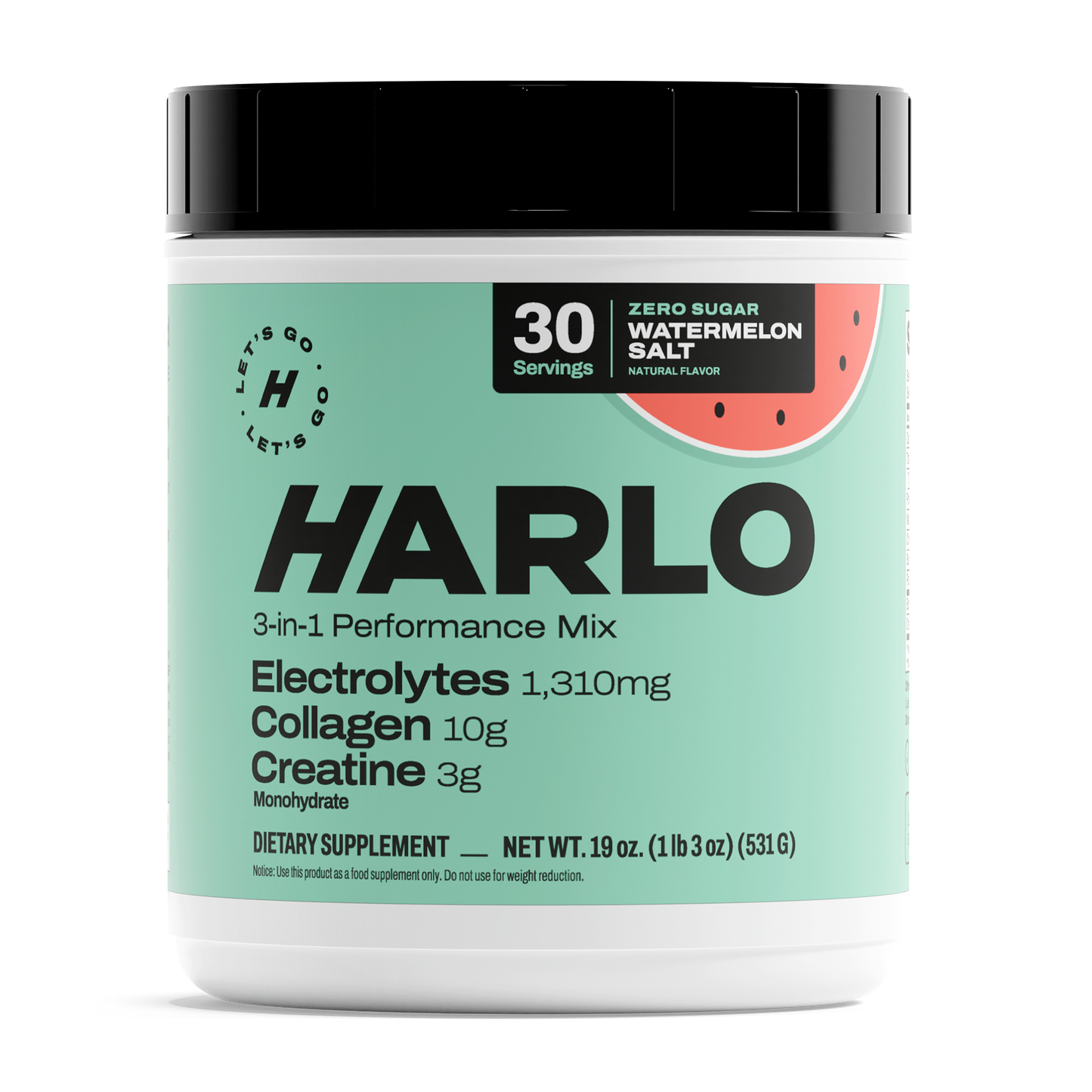 Harlo 3-in-1 Performance Drink Mix – Electrolytes, Collagen & Creatine | Hydration, Recovery & Muscle Support – 30 Servings