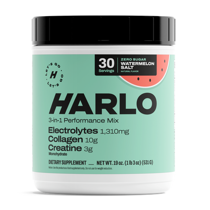 Harlo 3-in-1 Performance Drink Mix – Electrolytes, Collagen & Creatine | Hydration, Recovery & Muscle Support – 30 Servings